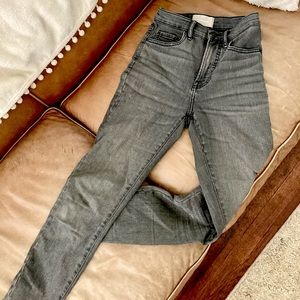 Everlane High Rise Gray Skinny Jeans